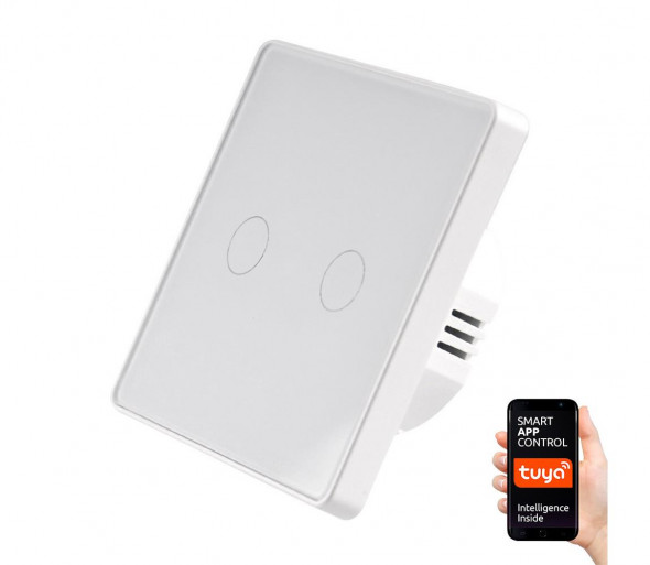 Dwubiegunowy włącznik dotykowy SMART 2x800W/230V Wi-Fi Tuya