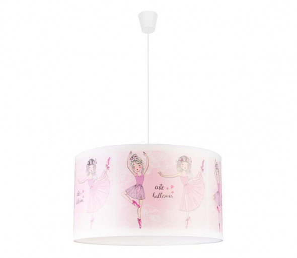 Dziecięcy żyrandol na lince PRINT M 1xE27/40W/230V baleriny