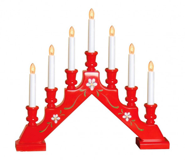 Eglo 410117 - Świecznik bożonarodzeniowy SARA 7xE10/3W/230V