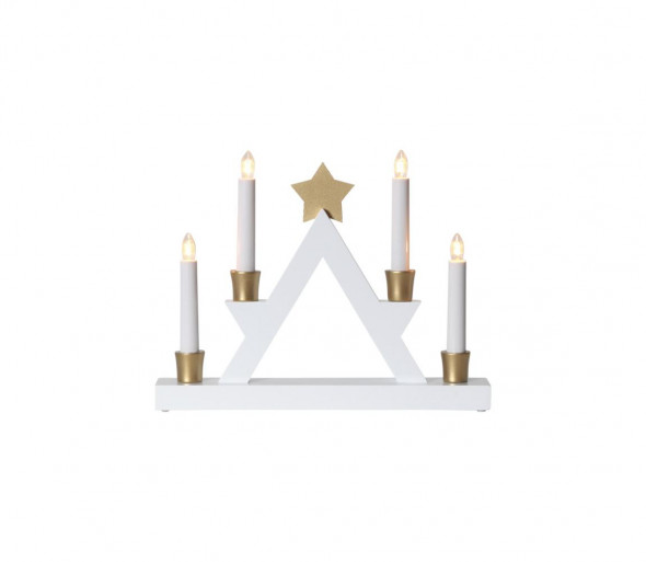 Eglo 410408 - Świecznik bożonarodzeniowy JULLE 4×E10/3W/230V biały