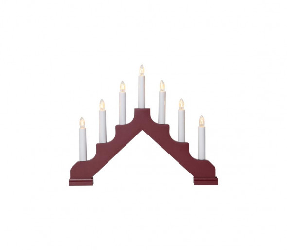 Eglo 410453 - Świecznik bożonarodzeniowy ADA 7xE10/3W/230V czaerwony