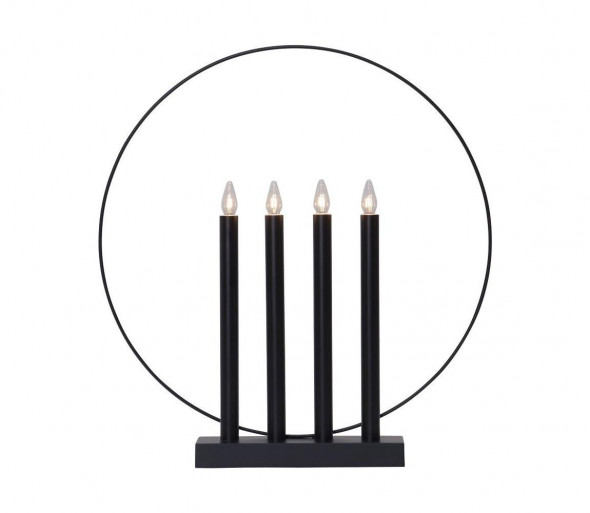 Eglo 410977 - Świecznik bożonarodzeniowy GLORY 4xE10/3W/230V czarny