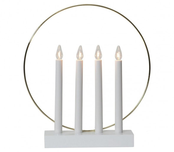Eglo 410979 - Świecznik bożonarodzeniowy GLOSSY 4xE10/3W/230V biały