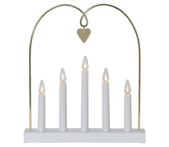 Eglo 410987 - Świecznik bożonarodzeniowy GLOSSY BOW 5xE10/3W/230V