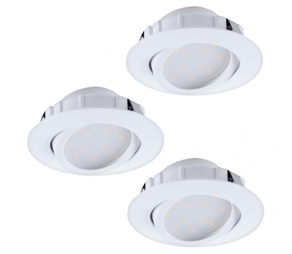 Eglo 95851 - Zestaw 3x LED Oprawa wpuszczana PINEDA 3xLED/6W/230V
