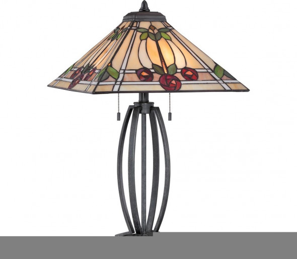 Elstead QZ-RUBY-TL - Lampa stołowa RUBY 2xE27/60W/230V