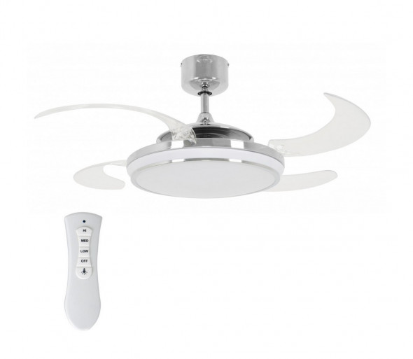 FANAWAY 211036 - LED Wentylator sufitowy EVO1 LED/40W/230V chrom