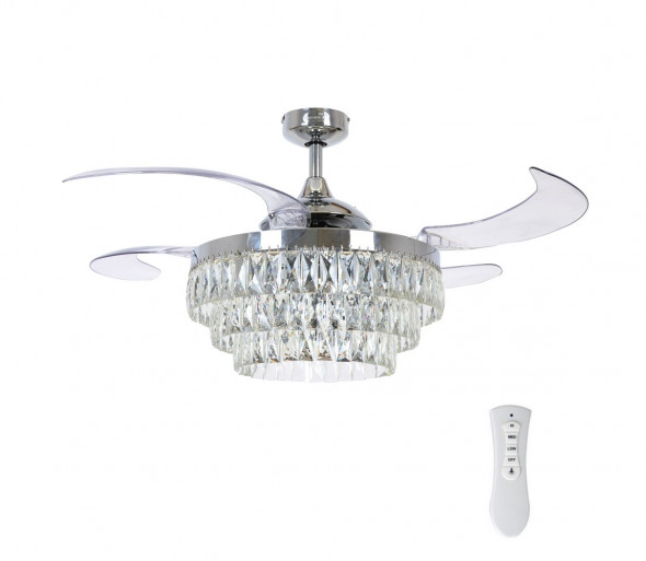 FANAWAY 212923 - LED Wentylator sufitowy VEIL 6xE14/4,5W/230V chrom