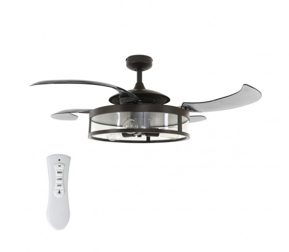 FANAWAY 212927 - LED Wentylator sufitowy CLASSIC 3xE27/4W/230V czarny