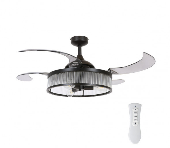 FANAWAY 212928 - LED Wentylator sufitowy CORBELLE 3xE27/4W/230V czarny