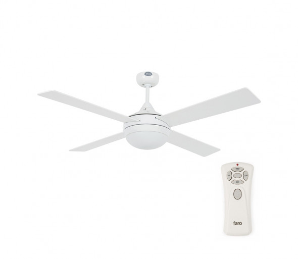FARO 33700 - Wentylator sufitowy ICARIA z pilotem 2xE27/20W/230V biały