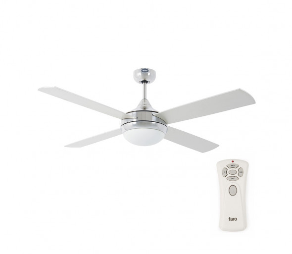 FARO 33701 - Wentylator sufitowy ICARIA ze zdalnym sterowaniem 2xE27/20W/230V szary