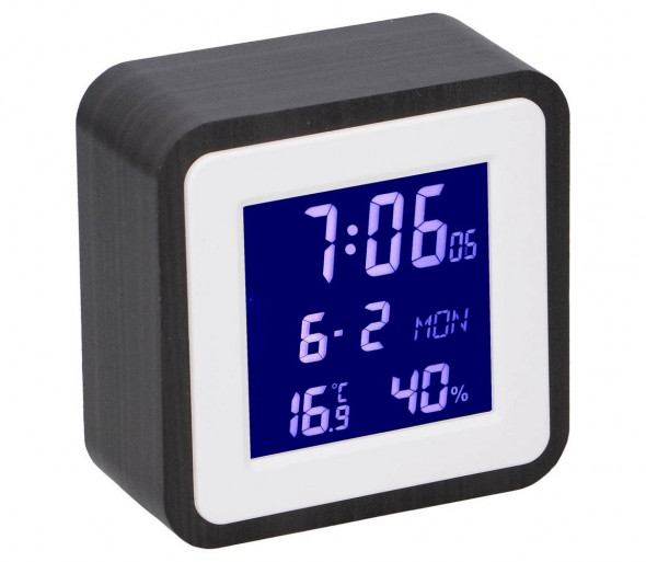 Grundig - Stacja pogodowa z wyświetlaczem LCD i budzikiem 2xAA