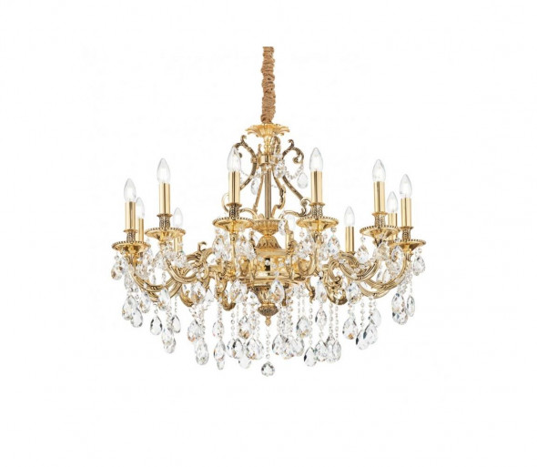 Ideal Lux – Kryształowy żyrandol na lince GIOCONDA 12×E14/40W/230V