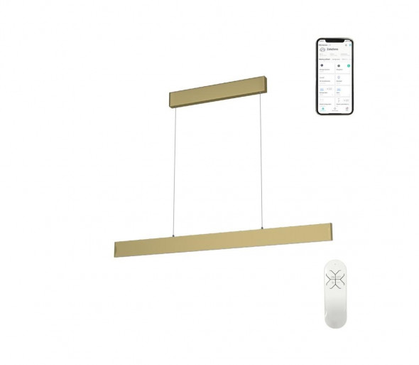 Immax Neo 07128L - LED Żyrandol na lince LISTON LED/18W/230V ZigBee + pilot złoty