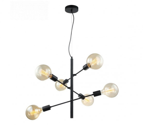 ITALUX MDM3582/6 BK - Żyrandol na lince MADALYN 6xE27/40W/230V