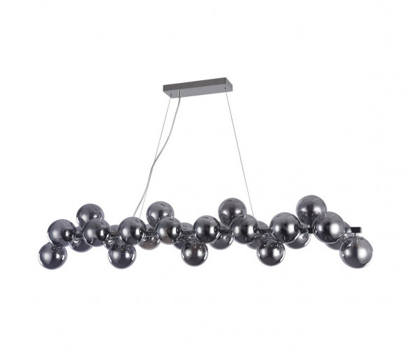 ITALUX PND-5252-A-25-CH+SMK - Żyrandol na lince CABELLA 25xG9/28W/230V