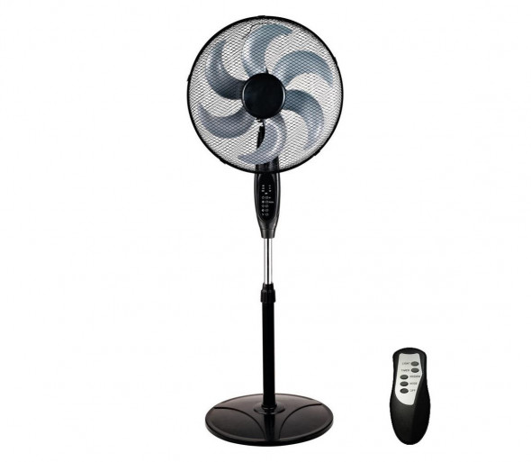 Kanlux 23814 - Wentylator podłogowy VENETO 75W/230V czarny+ pilot