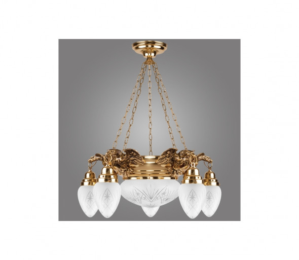 Kemar OW50 - Żyrandol OURO EAGLE 5xE27/60W + 1xE27/100W/230V