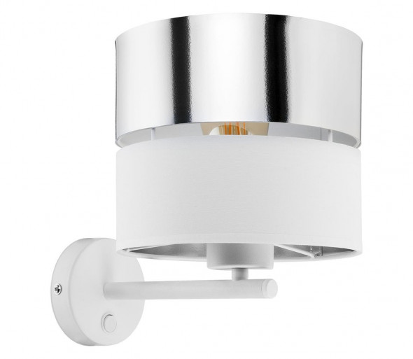 Kinkiet HILTON 1xE27/15W/230V biały/chrom