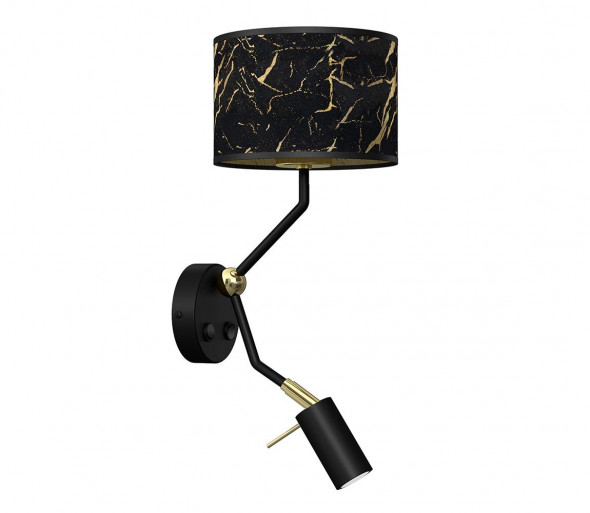 Kinkiet SENSO 1xE27/40W/230V + 1xGU10/7W czarny