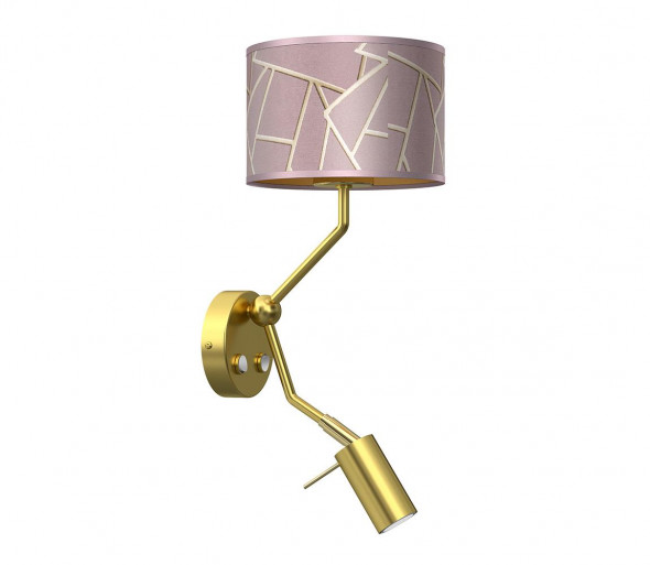 Kinkiet ZIGGY 1xE27/40W/230V + 1xGU10/7W różowy/złoty