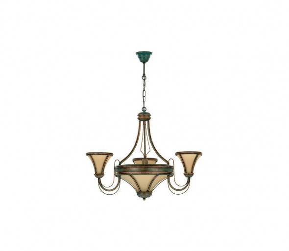 Lampa wisząca  TANAJA T/3 zielona/złota