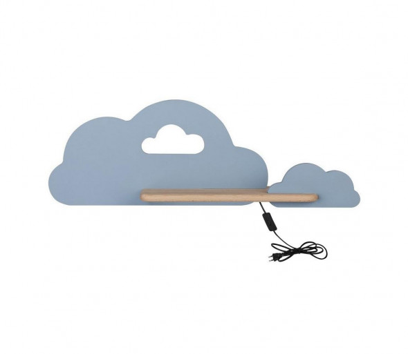 LED Kinkiet dla dzieci z półką CLOUD LED/5W/230V niebieski