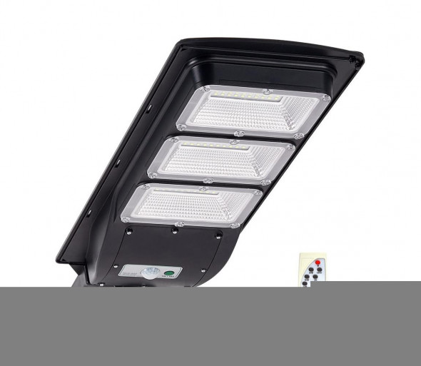 LED Reflektor solarny z czujnikiem STREET 3×LED/9W/3,2V IP65 + pilot