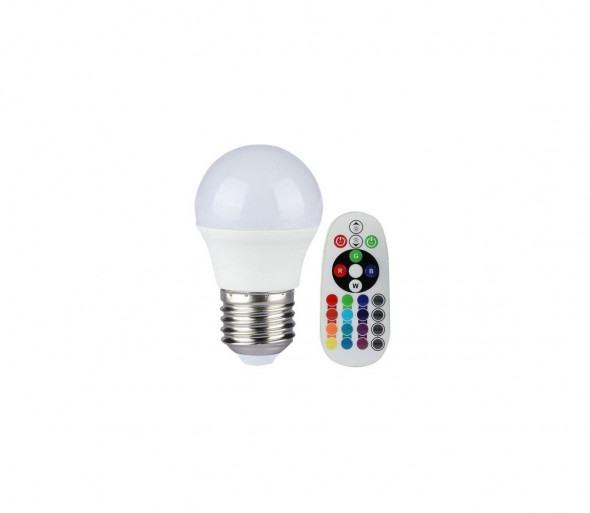 LED RGB Ściemniana żarówka E27/3,5W/230V 3000K + pilot