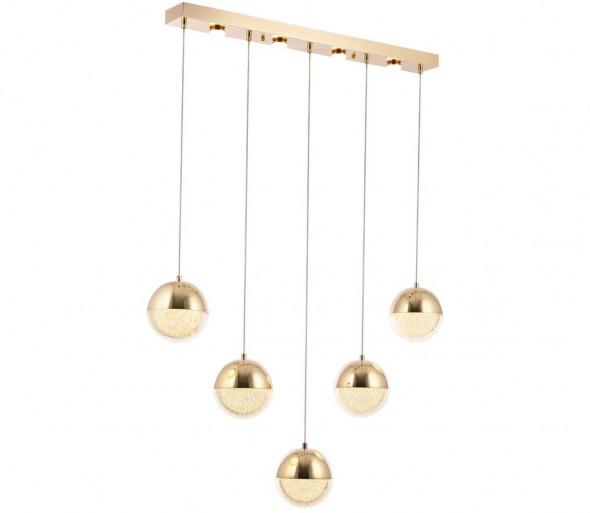 LED Ściemnialny żyrandol na lince SEHER 5×LED/12W/230V + 4×LED/3W