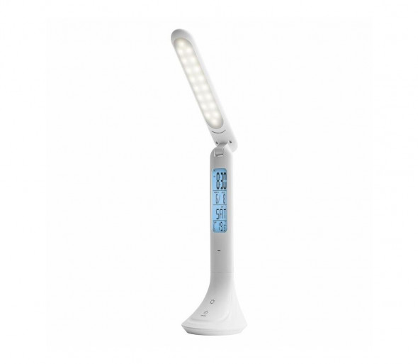 LED Ściemniana dotykowa lampa stołowa z wyświetlaczem LED/4W/5V biała