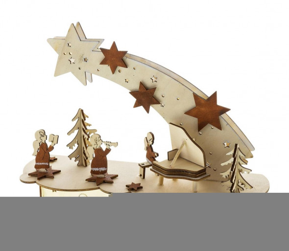 LED Świąteczna dekoracja 5×LED/2×AAA ciepła biel