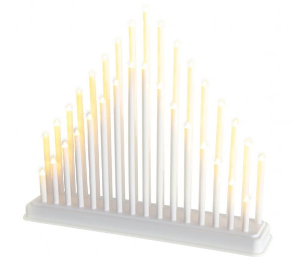 LED Świecznik bożonarodzeniowy 33×LED/1W/230V ciepła biel