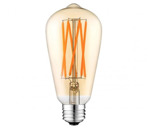 LED Żarówka CLASIC AMBER ST64 E27/10W/230V 2200K – Brilagi