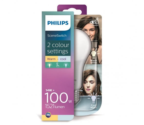 LED Żarówka Philips SCENE SWITCH A67 E27/14W/230V 2700/4000K