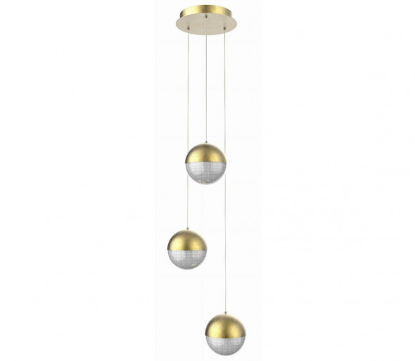 LED Żyrandol na lince FURNI 3xLED/5W/230V złoty