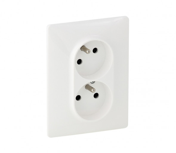 Legrand 753186 - Gniazdko elektryczne VALENA LIFE 250V/16A 2x2P+T. biały