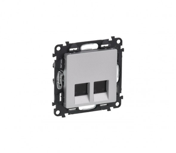 Legrand 75C5UH2 - Gniazdo danych  VALENA LIFE 2xRJ45 class 5E UTP aluminium