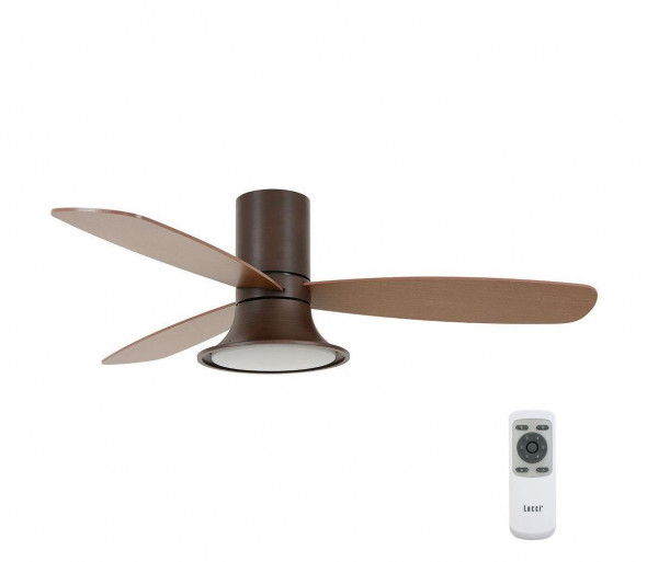 Lucci Air 210663 – LED Wentylator sufitowy FLUSSO 1×GX53/18W/230V Brązowy + pilot