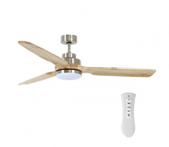 Lucci air 213053 - LED Wentylator sufitowy SHOALHAVEN GX53/17W/230V chrom/drewno