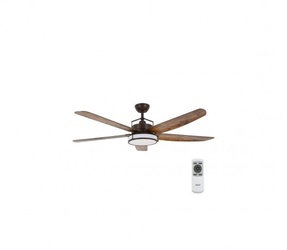 Lucci air 213175 - LED Wentylator sufitowy LOUISVILLE 1xGX53/58W/230V brązowy + pilot