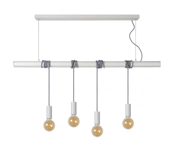 Lucide 08425/04/31 - Żyrandol na lince JAIME 4xE27/60W/220V biały