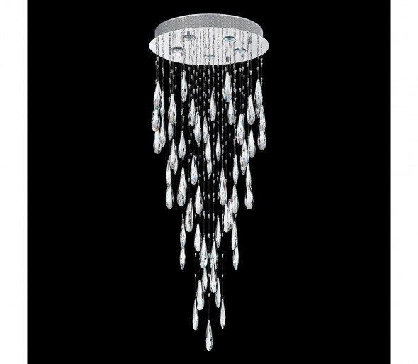 LUXERA 62430 - Żyrandol kryształowy na lince RUSSET 5xGU10/50W/230V