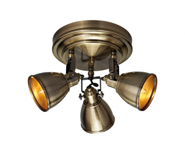 Markslöjd 104050 - Oświetlenie punktowe FJÄLLBACKA 3xE14/40W/230V mosiądz