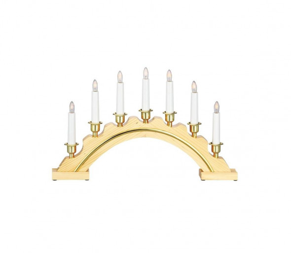 Markslöjd 700445 - Świecznik świąteczny CELINE 7xE10/3W/230V naturalny