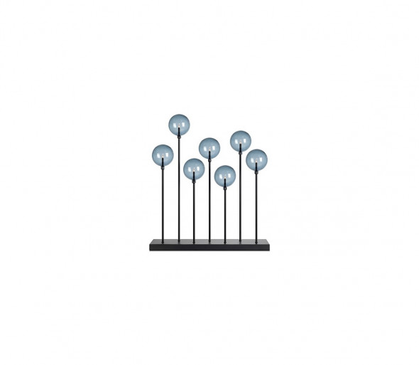 Markslöjd 705192 - Świąteczny świecznik MÄSTER 7xE5/0,8W/230/12V czarny