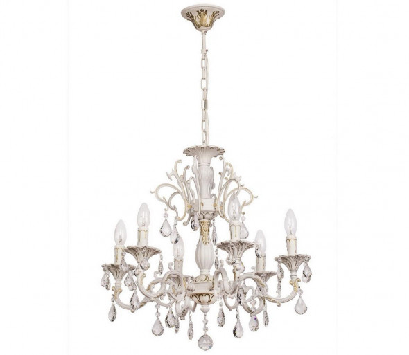 MW-LIGHT 301014706 - Kryztałowy żyrandol na łańcuchu CANDLE 6xE14/60W/230V