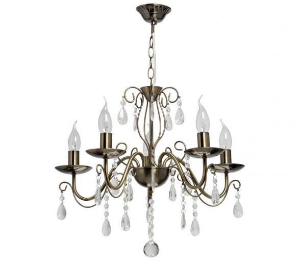 MW-LIGHT 371016705 - Kryształowy żyrandol na łańcuchu AURORA 5xE14/60W/230V