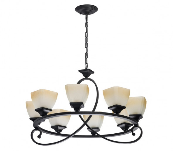 MW-LIGHT - Żyrandol na łańcuchu COUNTRY 8xE27/60W/230V